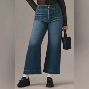 Anthropologie Blue Wide-Leg Jeans